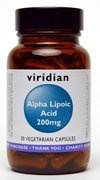 Viridian Alpha Lipoic Acid 200Mg, 30 CT
