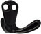 SIRO Kleiderhaken Oelde, Schlicht, Druckguss schwarz pulverbeschichtet, 33 mm x 22 mm x 44 mm, LA 8 mm, 1134/PB8