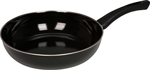 Riess, 0042-022, Gourmetpfanne 24, CLASSIC - SCHWARZEMAILLE, Durchmesser 24 cm, Höhe 5.6 cm, Inhalt 1.8 Liter, Emaille schwarz, Bratpfanne, Induktion