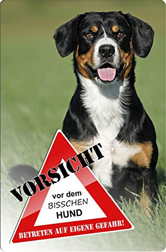 Nanyuk +++ Appenzeller Sennenhund - Metall Warnschild Schild Hundeschild Sign - AZS 03 T3