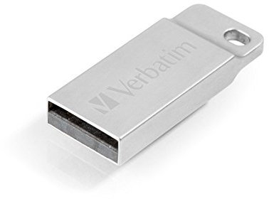 Verbatim Executive USB-Stick aus Metall 32 GB, USB 2.0, USB Speicherstick, für Laptop Notebook Ultrabook TV Autoradio, USB 2.0 Stick, Datenstick inklusive Schlüsselring, Silber