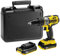Stanley FATMAX Schlagbohrmaschine, 18 V, Lithium-Ion, Bohrfutter mit einer Hand, variable Geschwindigkeit, LED-Bund, Gürtelclip, mit 1 Koffer mit 2 Akkus, 18 V, 1,3 Ah, 1 Ladegerät FMC626C2K-QW
