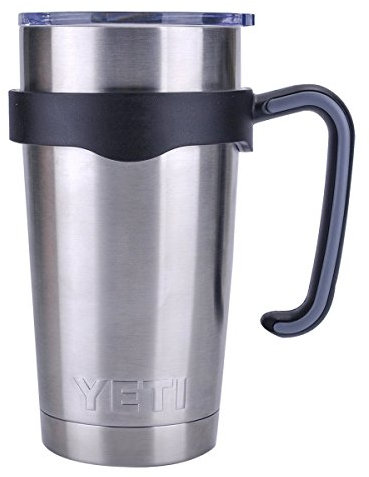Tumbler Handle, Colorful POPO Handle for Yeti Rambler 20 Oz Tumblers, Rtic, Ozark Cup and more (20 Oz, Black) by Colorful PoPo
