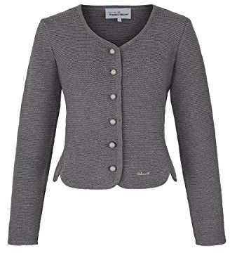 Turi Landhaus Damen Dirndljacke Strick grau meliert, 355 grau meliert, 44