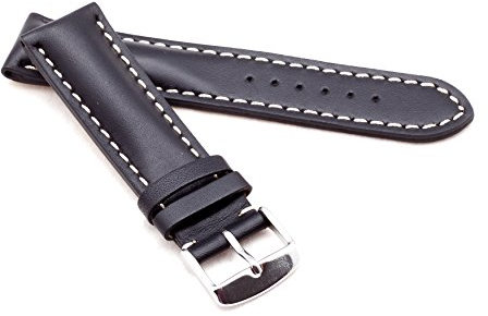 Bob Herren Uhrenarmband Kalbsleder Modell Chrono 18 mm schwarz