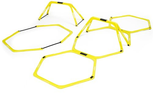 Sport-Thieme Koordinationsleiter Multifunktional | 6X Hexagon-Elemente als Agility-Leiter u. Hürden kombinierbar | Robuster Kunststoff inkl. Transporttasche | L: 3,6 m, H: 23 cm