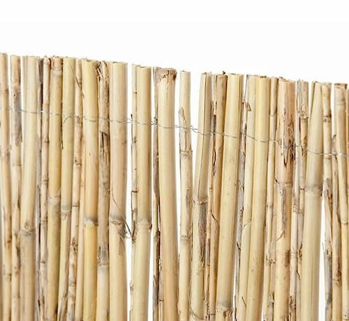 BONERVA | Bambú Media Caña | Cañizo de Bambú Caña para cerramientos y decoración de Jardín, balcón y Exteriores | 2x5 Metros