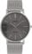 Oozoo Orologio da polso vintage con cinturino in metallo milanese piatto con solo un'altezza di 7 mm e diametro di 40 mm in diverse varianti, argento/grigio argento, 40 mm, Bracciale