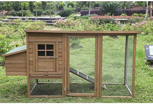 Suinga Hühnerstall aus Holz Lyon 98x76x103 cm | Rechteckige Holz-Hütte mit Innengehege für Hühner | Robust und Geräumig