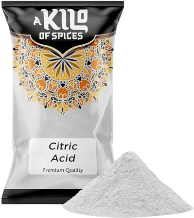 A Kilo of Spices Citric Acid Powder 1kg, Pure, Food Grade, Multipurpose | Food-grade citric acid powder, natural preservative and cleaner, ideal for canning, baking, descaling and bath bombs.
