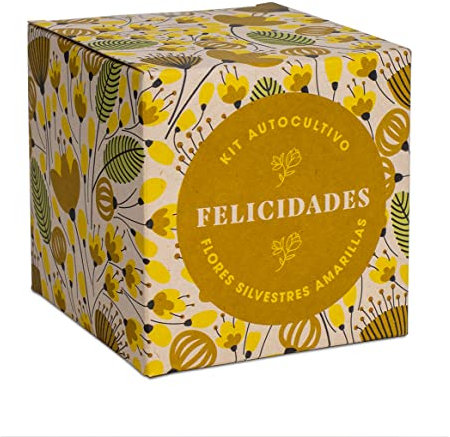 Resetea | Kit Autocultivo | Díselo con flores | Felicidades | Alhelí dorado, hipérico y vulneraria.