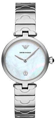 Emporio Armani Damen Analog Quarz Uhr mit Edelstahl Armband AR11235