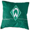 SV Werder Bremen Kuschelkissen - Raute - grün Dekokissen Sofakissen Kissen - Plus Lesezeichen I Love Bremen