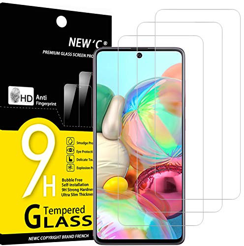 NEW'C 3 Stück für Samsung Galaxy A71, Note 10 Lite für Panzerglas, Frei von Kratzern, 9H Härte, HD Displayschutzfolie, 0.33mm Ultra-klar, Ultrabeständig