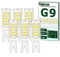 Tailcas G9 LED Lampen, 3.5W kaltweiß Birnen (ersatz 30W 40W G9 Halogenlampe), 350LM LED Glühbirne G9 Leuchtmittel Kaltweiss 6000K, AC 220-240V, Nicht Dimmbar Kein Flackern 360° Lichtwinkel, 6er Pack