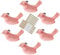MayGreeny Bird Shape Ceramic Knobs 6Pcs Drawer Handles Cute DIY Cabinet Pulls Dresser Closet Wardrobe Kids Cupboard Door Kitchen Furniture Decoration with Mounting Screws (Pink)
