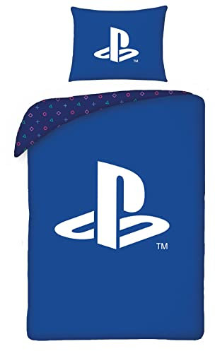 Halantex Playstation PYS-095BL Bettwäsche, 100% Baumwolle, 140 x 200 cm + 70 x 90 cm