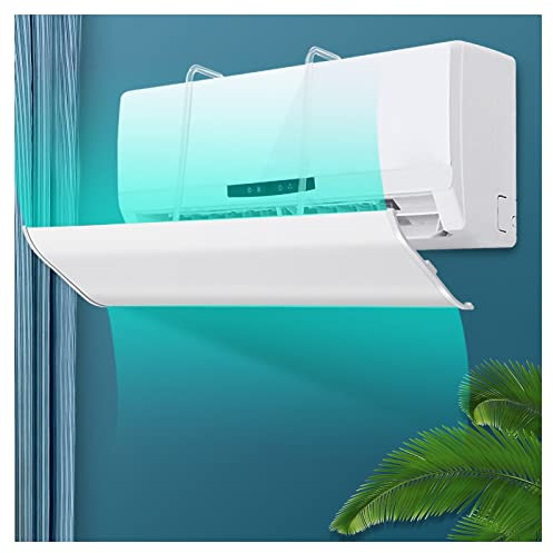 YWZQY 86cm/126cm Angle Adjustable AC Air Deflector Suitable for Split Air Conditioners, Enhance Cooling and Heating Circulation, Anti-Condensation, for Office Home (Color : White, Size : 126x20cm)