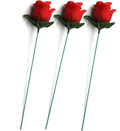 Torch Zu Rose, 3 Pcs Fire Zaubertrick Flamm Erscheint Blumenprofi Zauberer Requisiten Für Magiciain Bühnenaufführung