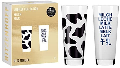RITZENHOFF 6131001 Milchglas-Set 300 ml - Serie Jubilee Collection - 2 Stück - Sieger-Design 2022 - Made in Germany