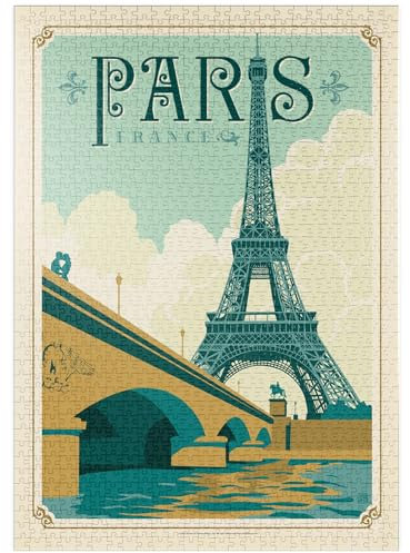 MyPuzzle Frankreich: Paris, Vintage Poster - Premium 1000 Teile Puzzle - MyPuzzle Sonderkollektion von Anderson Design Group