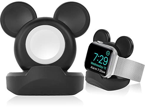 AXFEE Station d'accueil de Chargement pour iWatch, Support de Bureau en Silicone pour iWatch et d'autres Smartwatch, Support de Station Charge Compatible avec iWatch SE/8/7/6/5/4/3/2/1(Non Chargeur)