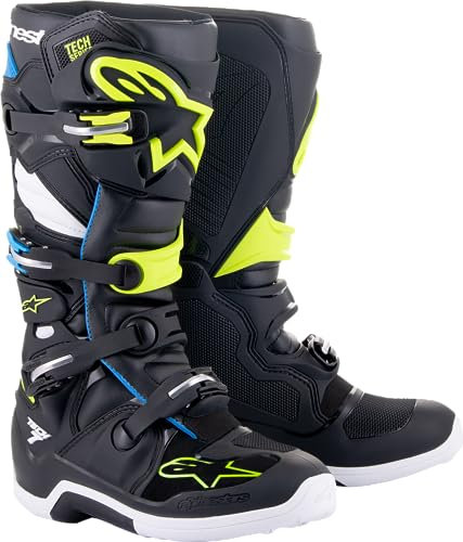 Alpinestars Tech 7 Stivali motocross (Black/Blue/Yellow,11 (45.5))