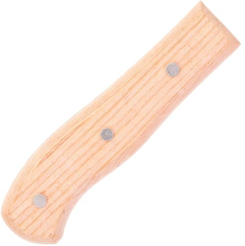 Cabilock Ergonomischer Messergriff Ersatz Holzgriff Für Küchenmesser - Rutschfeste Oberfläche, Einfache Installation, Vielseitige Kompatibilität, 15.5Cm