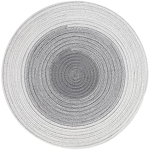 GIBZ Redondo Alfombra Rascador para Gatos, Arranhador para Gatos de Ramie, Horizontal Alfombrilla Rascador Pared Gato, Protector Sofa Gatos Arañazo, Muebles y Esquina, Gris, d36cm