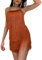 Ella Lust Sexy rückenfreies Kleid mit Fransen – Damen Club Boho Quaste gestuft Neckholder Playsuit Festival Bodysuit Strampler, Braun, X-Small