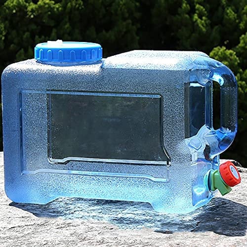 OWKAY Outdoor-Eimer, Haushaltswasserspeicher, Reiner Eimer, Mineralwasser, Auto mit Wasserhahn, Wassertank, Trinkwasserspeicher, große Kunststoffbox, 12 l