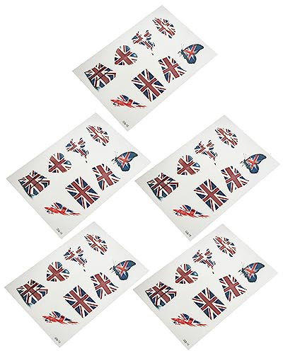 minkissy 5sets Portable Temporary Face Stickers Soccer Decorative Supplies Safe and Flag Stickers for Fans Easy Application for Events and Celebrations