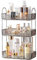 Organisateur Maquillage, Rangement Maquillage, Organisateur de Cosmétiques, Présentoir Cosmétique, Organisateur de Parfum (Gris, 3 Couches)