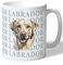 Dog Lovers Collection Labrador Mug Gift for Her, Him, Women, Men, Birthday, Christmas Ceramic 10oz/300ml (Golden face with Blue Text)