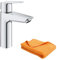 Mitigeur lavabo GROHE Quickfix Start 2021 avec vidage Push-Open chromé + microfibre