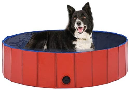Faltbarer Hundepool rot 120x30 cm PVC Artikelfarbe rot