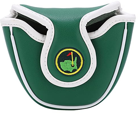 Housse de Putter de Golf, Golf Housse de Protection Brodée Verte Housse de, Golfball Mallet Putter Head Cover, Couvre-Chef de Putter de Balle de