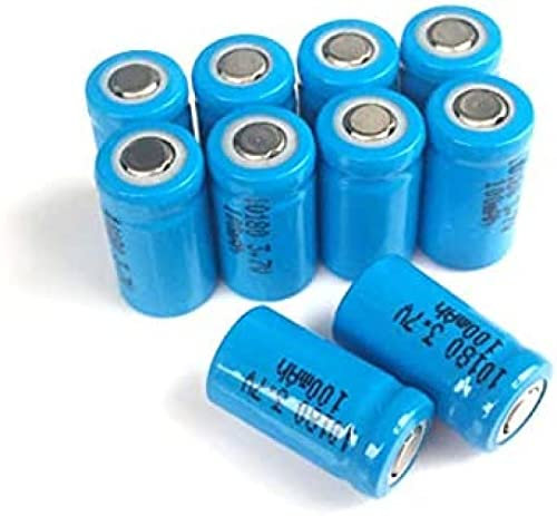 Compatible For 10PCS 3.7V 10180 Lithium Ion Rechargeable Battery Li-ion Cell Baterias Pilas 100MAH For Led Flashlight Digital Device