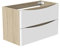 Aica Sanitär Waschbeckenunterschrank 80cm Unterschrank Badschrank Waschtischunterschrank Eiche mit Weiß