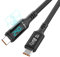 Sikai Thunderbolt 4 Kabel mit Display,240W USB C Kabel mit Display - USB4.0 Typ C auf Typ C Kabel - 40Gbps 8K 60Hz, Kompatibel mit Laptops/Tablets/Computer/VR/SSD/eGPU/iPhone15/Mate60 (1 Meter)