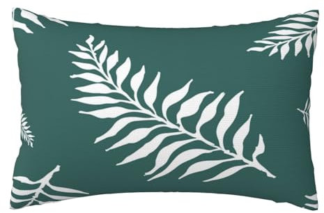 Kissenbezug 60x80cm 2er Set Wetterfest Outdoor Kissen Grün Kissenbezüge, Rechteckig Couch Kissen Pflanzen Gartendeko Kissenhülle Herbst Outdoorkissen DekoKissen für Patio Balkon Deko Geschenke,L669