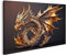 islandburner Prime Bild auf Leinwand Drache Schön Glänzendes Metall Fabelwesen Bilder Wandbilder Poster