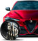 SkinoEu Kompatibel mit Alfa Romeo Emblem Plakette Motorhaube/Kofferraum 74mm für Giulietta 940 MiTo 156 147 159 GT Brera Spider 939 Schwarz Schädel EA 10