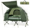 COSTWAY Feldbett mit Zelt, Campingbett mit Vorzelt, Luftmatratze, Schlafsack & Kissen, Campingliege mit Tragetasche, 194 x 87 x 167 cm