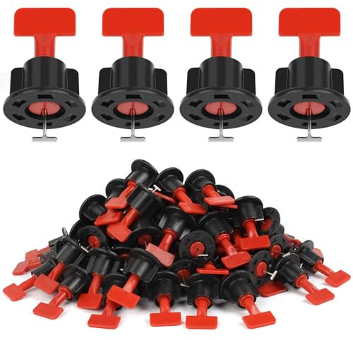 Flintronic Fliesen Nivelliersystem 1.5 mm, 80 St. Fliesen Verlegehilfe Nivellierset mit 2 Schraubenschlüssel, Mehrweg Fliesenkreuze, Fliesen Werkzeug Fliesen Keile Set für Wand Bodenfliesen (Schwarz)