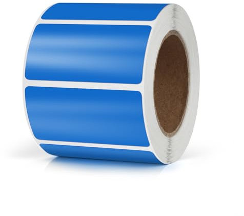 Meitaat Blau Rechteckig Aufkleber 50 x 25MM Farbkodierung Selbstklebend Etiketten Umzug Rolle Ablösbar 500 Stück