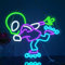 Looklight Skate Alien Insegna al neon Insegne al neon aliene Insegne a LED verdi viola con interruttore dimmerabile Insegne luminose al neon per camera da letto Camera dei bambini Bar Feste