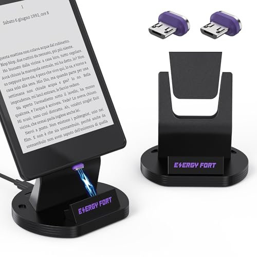 Magnetic Charger Dock Compatible with Kindle Fire,Nokia, More Micro Port Device, Quick Charge Charger Holder for MP3 Player,Power Bank (Micro port)