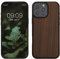 kwmobile Custodia Compatibile con Apple iPhone 16 Pro Max Cover - Protezione in Legno per Smartphone - Back Case con Bumper in Silicone TPU - marrone scuro