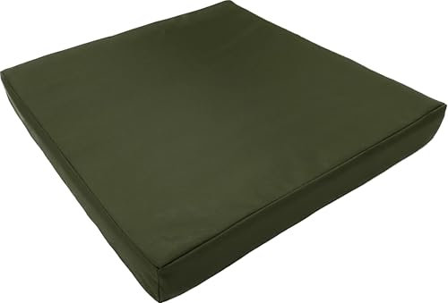 IN WOHO Gartenstuhlauflagen - Sitzpolster für Rattanmöbel, Bankauflage, Sitzkissen, Polster - 60 x 60 x 10 cm, Dicke Füllung, Mit Reißverschluss, Wasserabweisend, Waschbar, Grün